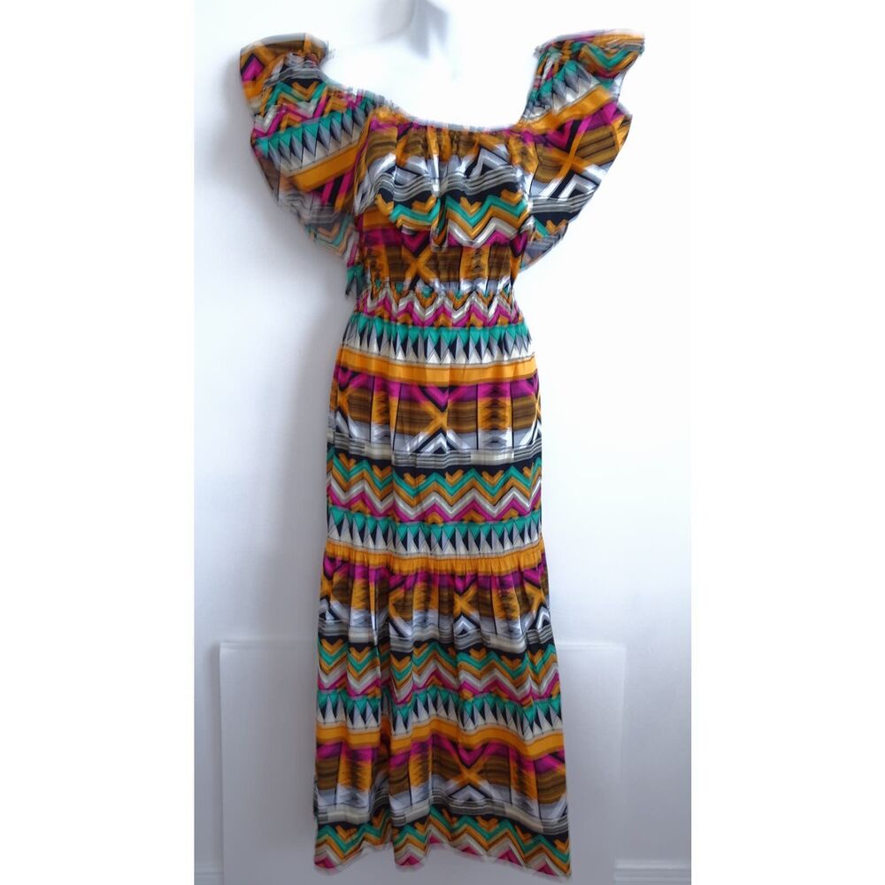 & Other Stories Women's Graphic Off the Shoulder Maxi Dress Sz XS NWT 169